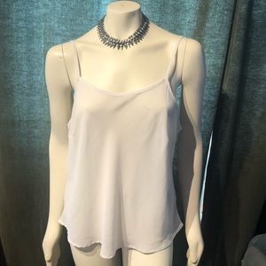 White Chiffon Tank Top